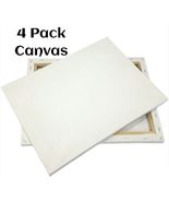 4 Piece 16x20" Artist Canvases Pre-Stretched Cotton Duck Double Acrylic ... - $22.99