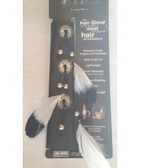 Hair Glove 8&quot; Harley Davidson Ponytail Cover (Black Leather, Beads, Feat... - $28.70