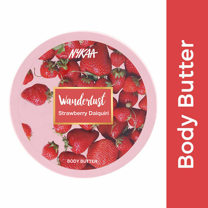 Nykaa Wanderlust Body Butter 200ml Strawberry Daiquiri Skin Body Face Care - £22.58 GBP