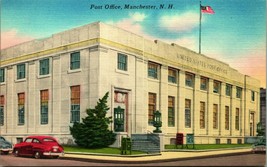 US Post Office Manchester New Hampshire NH UNP Unused Linen Postcard B9 - £3.07 GBP