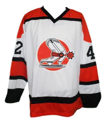 Anderson  42 denver spurs retro custom hockey jersey white   1