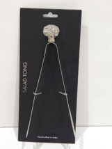 Christmas Holiday Wedding Silver Rhinestones Bling Salad Tongs - $22.76