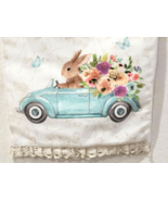 House &amp; Garden Easter Bunny Rabbit Driving Car Table Runner Home Decor 1... - £29.77 GBP