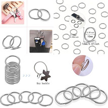 Miniature Split Key Rings For Crafts Gold Silver Gunmetal Bronze 6-12mm ... - $2.99