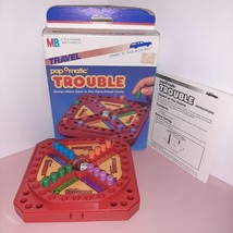 Vtg Travel Trouble Pop-o-Matic Game 1986 Milton Bradley w/Instructions COMPLETE - £9.31 GBP