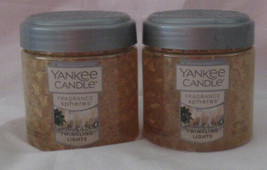 Yankee Candle Fragrance Spheres Odor Beads Set Lot Of 2 Twinkling Lights - £20.89 GBP