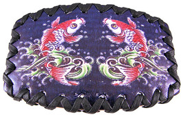 Zeckos Tattoo Koi Fish Black Leather Belt Buckle Strength - £11.35 GBP