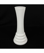 VTG 8&quot;  Milk Glass Bud Flower Vase Art Deco MCM Beehive White - $10.83 CAD
