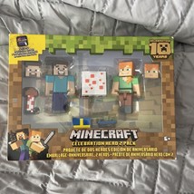 Minecraft 10 Year Celebration MOB 2 Pack Action Figures Set Creeper - £23.73 GBP
