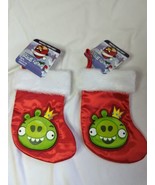 Lot of 2 Holiday Mini Stocking Angry Birds  King Pig - £12.65 GBP