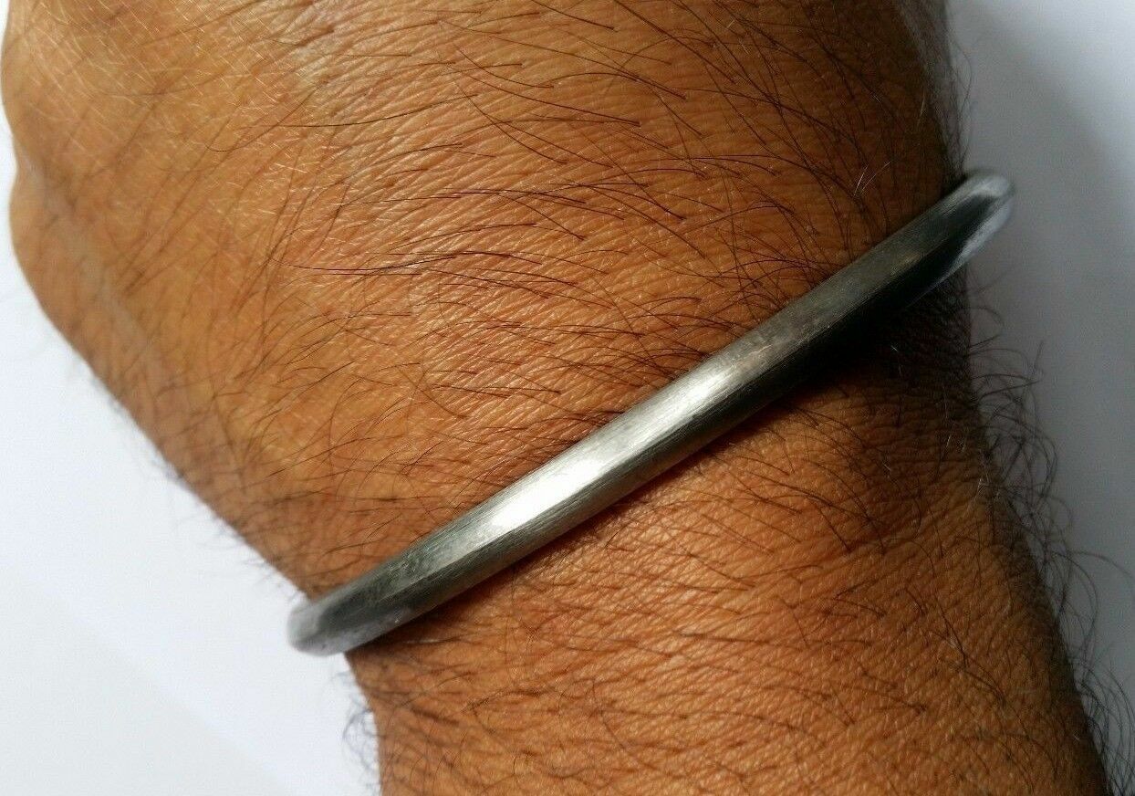 Smooth Traditional Punjabi Sarbloh Pure Iron Sikh Khalsa Kara  Authentic Kada J1