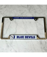 Duke Blue Devils License Plate Holder Metal Chrome Silver Blue White - $25.60