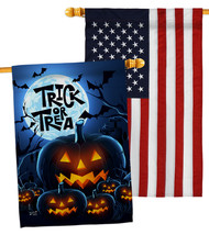 Creepy Pumpkins - Impressions Decorative USA Embroidery House Flags Pack HP13725 - £47.17 GBP