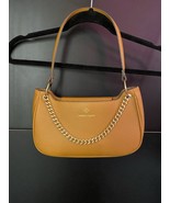 Nanette Lepore Shoulder Purse Tan Camel Chain Accent PERFECT Size for Da... - $25.76 CAD