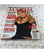 MAXIM Magazine January 2002 Issue #49 Jessica Simpson No Label Never Read - £9.38 GBP