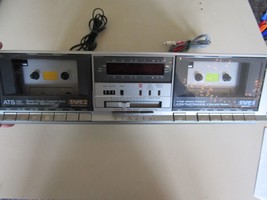 Technics Silver Dual Cassette Deck High Speed Dubbing Model RS-B11W Double - £22.66 GBP