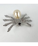 KJL Faux Park Pave Crystals Spider Pin Brooch Kenneth Jay Lane Deep Red ... - $89.99