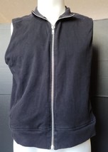 Vintage Gap Stretch Vest Zip Up, Size L, Black, Pre-owned, See Description - £15.57 GBP