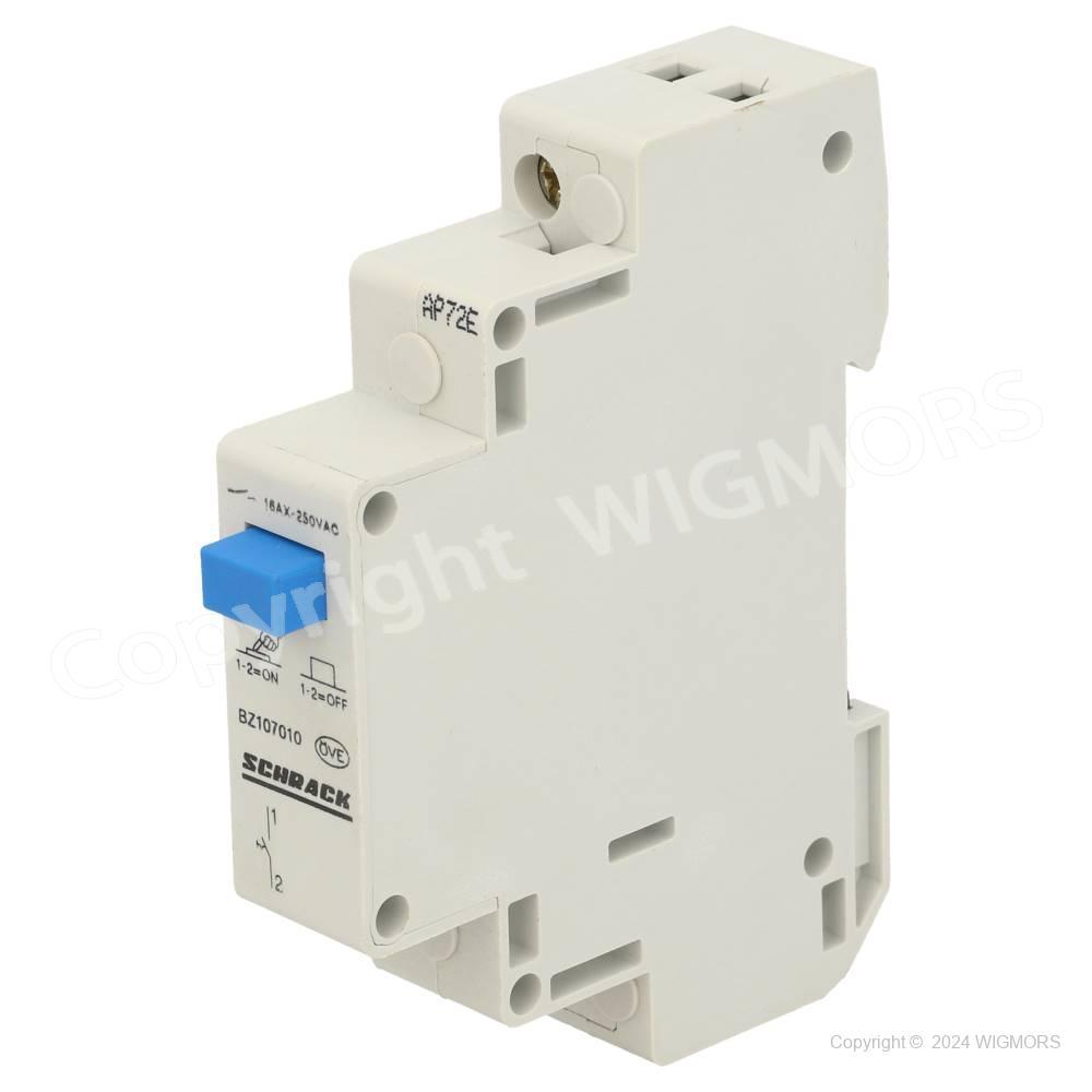 Modular Switch with Push-button 0-1 16A 1z on TH35 Schrack BZ107010 - $14.79