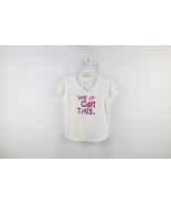 Nike Girls XL Spell Out Flower We Got Shirt Short Sleeve T-Shirt White C... - $19.75