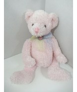Animal Alley Plush Pink sparkle fur teddy bear 2000 Toys R Us rainbow bo... - £38.98 GBP