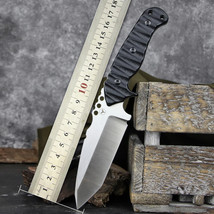 Sleipner Steel Full Tang Tanto Fixed Blade,Outdoor Camping Tactical Knife G10 - £139.65 GBP