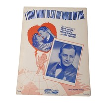 Vintage Sheet Music Piano Voice I Don&#39;t Want To Set The World On Fire 1941 - £10.96 GBP