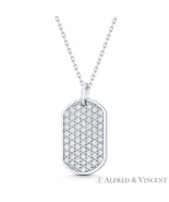 Unisex Dogtag CZ Crystal Pave Bling Jewelry 925 Sterling Silver Pendant ... - €33,88 EUR Unisex Dogtag CZ Crystal Pave Bling Jewelry 925 Sterling Silver Pendant ... - €33,88 EUR