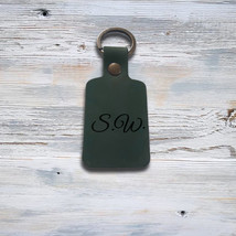 Personalized Custom Leather Keychain for Boyfriend or Men Engraved Logo ... - $25.00