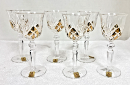 6pc NACHTMANN Palais GOLD NOS w Original Stickers Cordial Aperitif Glass... - $44.55