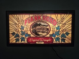 Vintage 1985 Plank Road Brewery Original Draught Lighted Sign 16&quot; x 9&quot; - £61.50 GBP