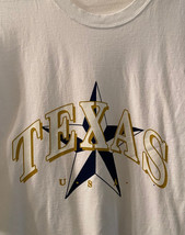T-SHIRT Unisex: "Texas Usa" Gold W/BLUE Star Hanes Brand New All Sizes - £11.99 GBP