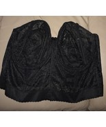 Goddess #689 Women&#39;s Black Lace Bridal Bustier Bra Size 48FF  - $38.12 CAD