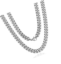 Cuban Link Chains for Men Stainless Steel Boys Chain - £42.53 GBP