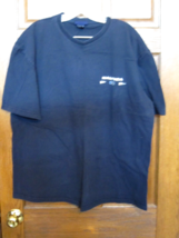 Vintage Nautica Navy Blue Cotton Logo T-Shirt - Size XL - $18.80