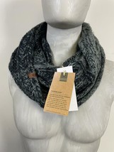 Timberland Gray/Black Crochet Unisex Neck Scarf A1E5E-001 - £9.71 GBP