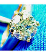 Earth mined Diamond Deco Engagement Ring Vintage Estate Solitaire Solid ... - €5.575,92 EUR