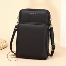 HOT 3 Layers Large Capacity Phone Pocket Shoulder Bag For Women Pu Leather Femal - £32.71 GBP