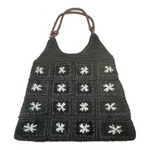 The Sak Original Flower Embroidered Crochet Shoulder Tote Bag Large Hand... - £21.04 GBP