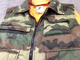 Northwest Territory Men&#39;s Orange/camouflage Reversible Hunting Vest Size Medium - £10.81 GBP