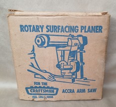Vintage Craftsman Rotary Surfacing Planer No. 605. 29510 For Accra Arm S... - $185.31 MXN