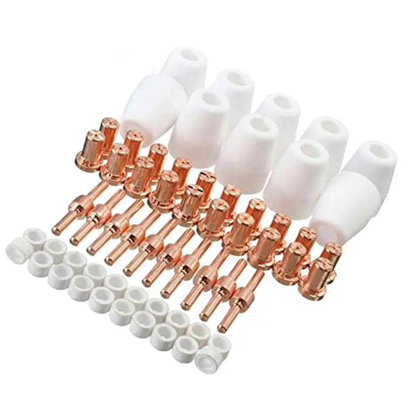 60 Pcs/Set Ceic + red copper Air Plasma Cutting Cutter Consumables Extended TIP  - £56.66 GBP