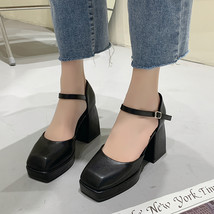 Chunky Fashion Pumps Women Shoes High Heels Sandals Brand New Spring Summer Pu L - £40.21 GBP