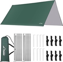 Wadeo Camping Tarp With Poles, Waterproof And Lightweight Tent Hammock T... - $46.12