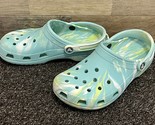 Crocs Classic Clogs Womens 9 Mens 7 Marbled Tie Dye Slip-On Blue/White/Y... - $23.21