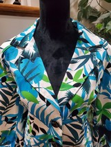 Elementz Women&#39;s Blue Cotton Single Breasted Long Sleeve Casual Jacket Blazer L - £21.90 GBP