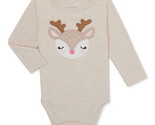 Garanimals Baby Girls Long Sleeve Critter Bodysuit Size 6-9 M Color Oatm... - £14.23 GBP
