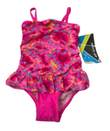 Oxide Toddler Girls Tie Dye Tropical Hearts Skirt One pc Swimsuit Skirt, 2T - £12.44 GBP