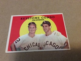 1959 Topps Baseball Card #408 Hall of Famers Nellie Fox  Luis Aparicio White Sox - £11.68 GBP