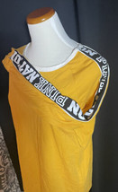 Victoria&#39;s Secret Pink Nation medium Long Sleeve Signature Shirt Yellow - £9.74 GBP